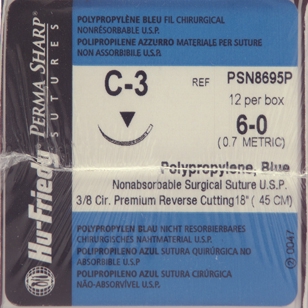 Perma Sharp Suture Polypropylene C-3 6-0 18" 12/Bx, PSN8695P thumbnail 11